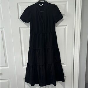 Elegant Black Tiered Dress